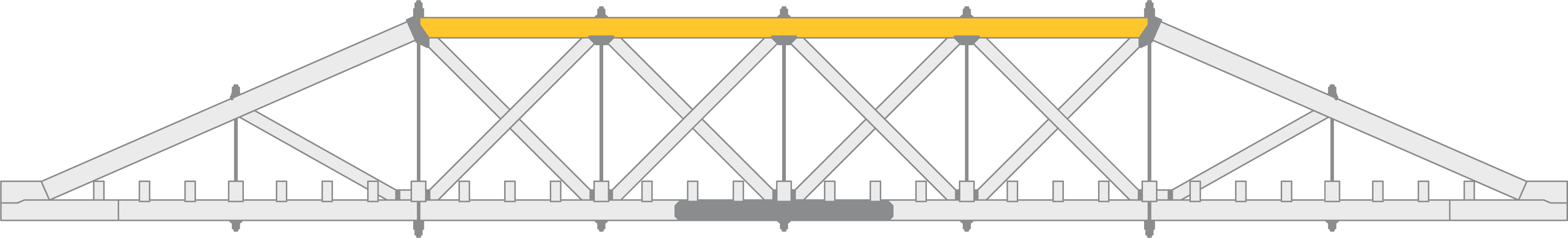 Original 90’ McDonald design with top chord highlighted.