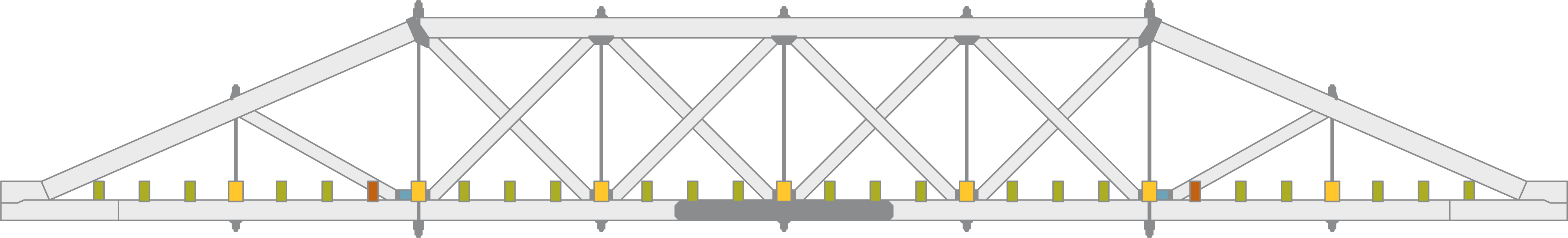 Original 90’ McDonald with cross girders highlighted.