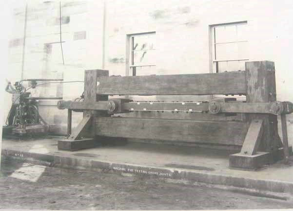 Allan’s Photo of chord testing machine at the Biloela Dockyard (Cockatoo Island)