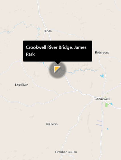 The Crookwell River Bridge Map